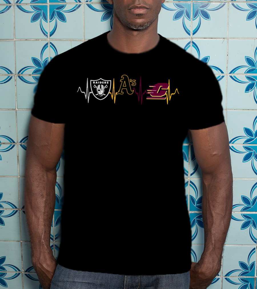Raiders Athletics A's Cmc Heartbeat T-Shirt