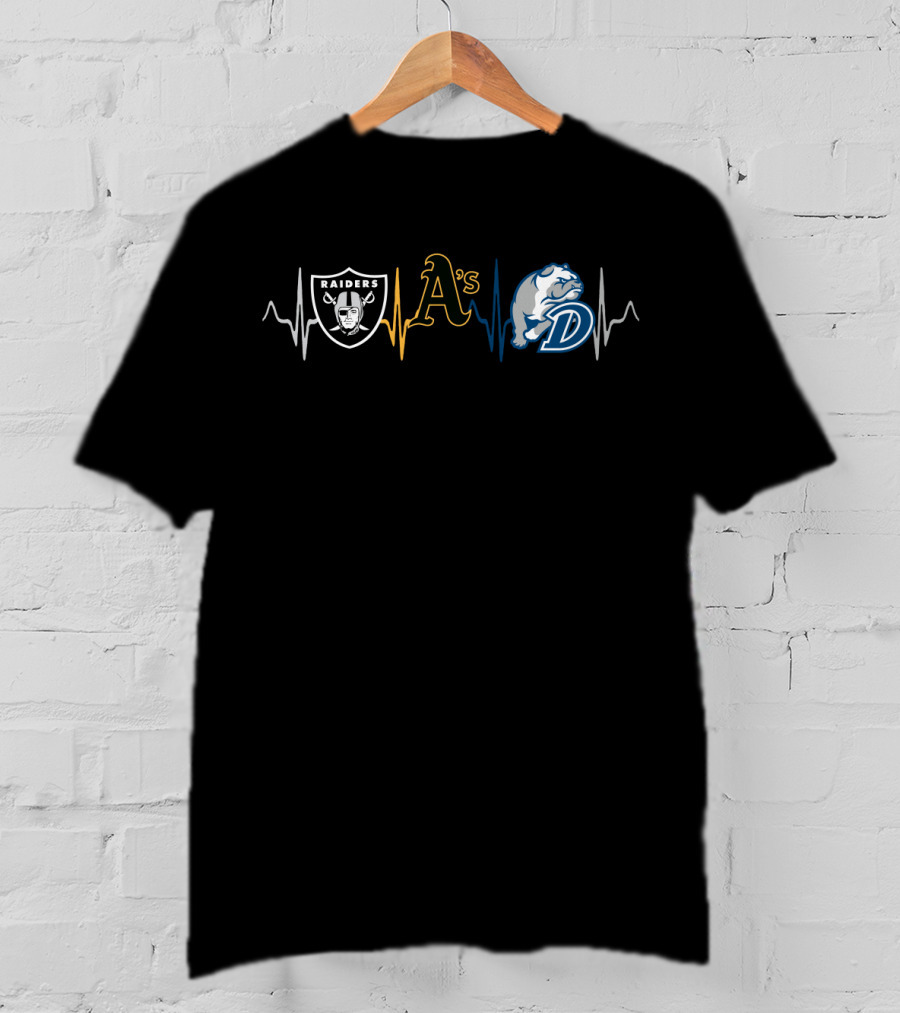 Love Raiders Athletics Bruins Heartbeat Db T-Shirt