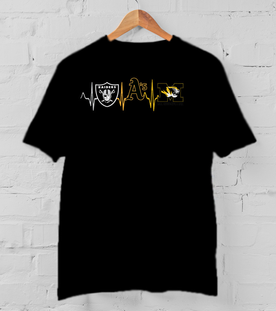 Raiders A's Missouri Tigers Love Athletics Mti T-Shirt