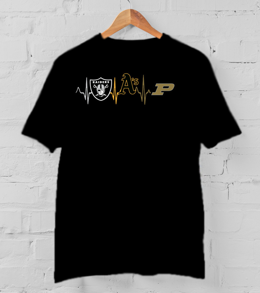 Raiders Athletics A's Purdue Pb Heartbeat T-Shirt