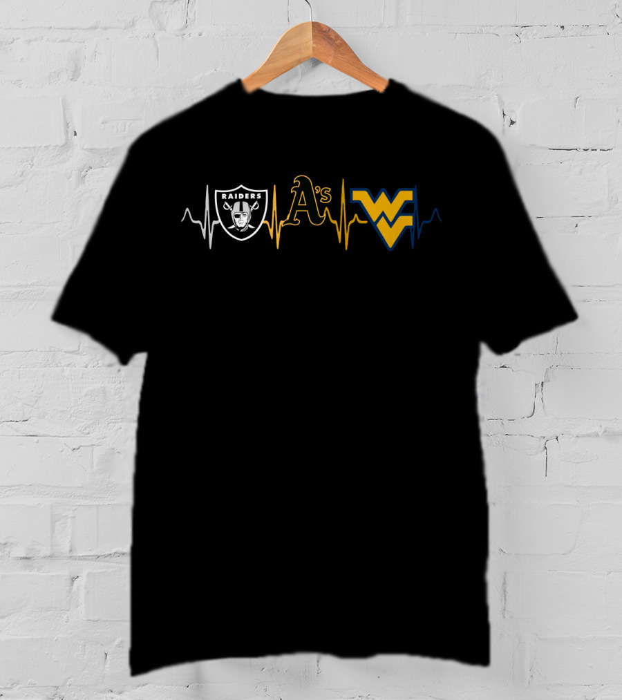 Raiders A's Wvm Heartbeat T-Shirt