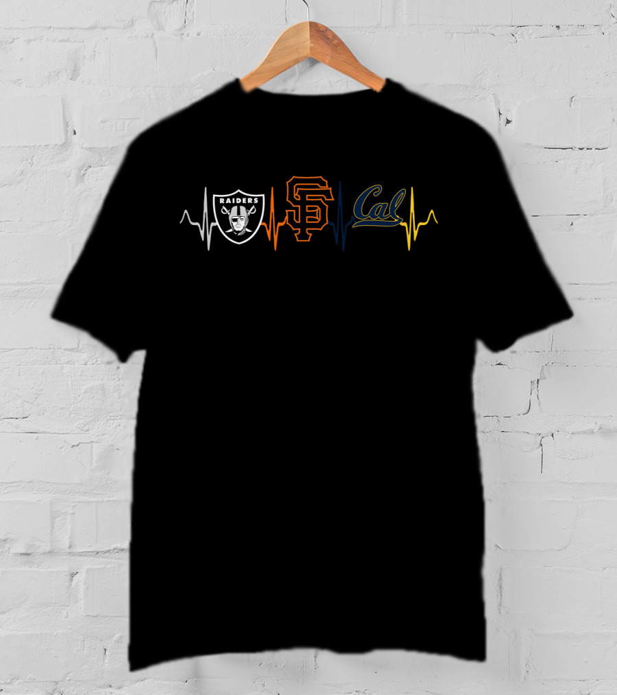 Raiders Giants Cal Heartbeat Cgb T-Shirt
