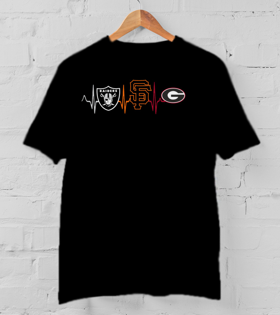 Love Raiders Sf Giants Georgia Bulldogs T-Shirt