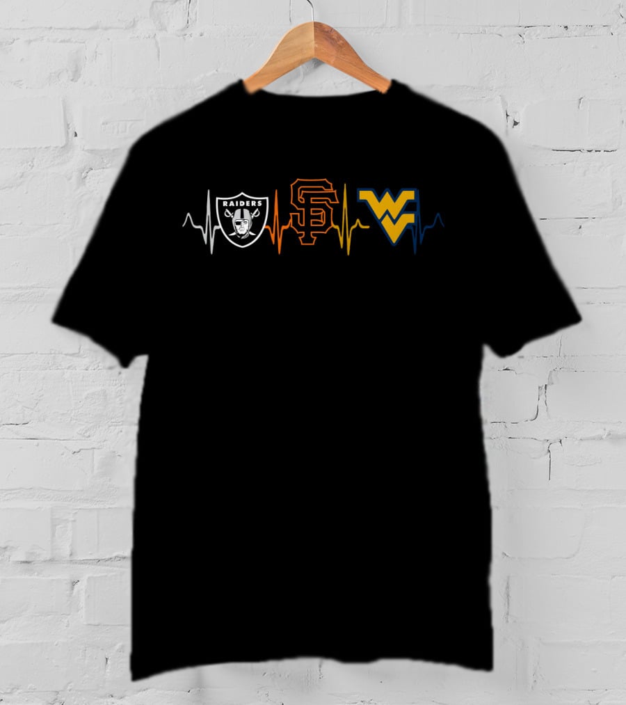 Raiders Giants Wvm Heartbeat T-Shirt