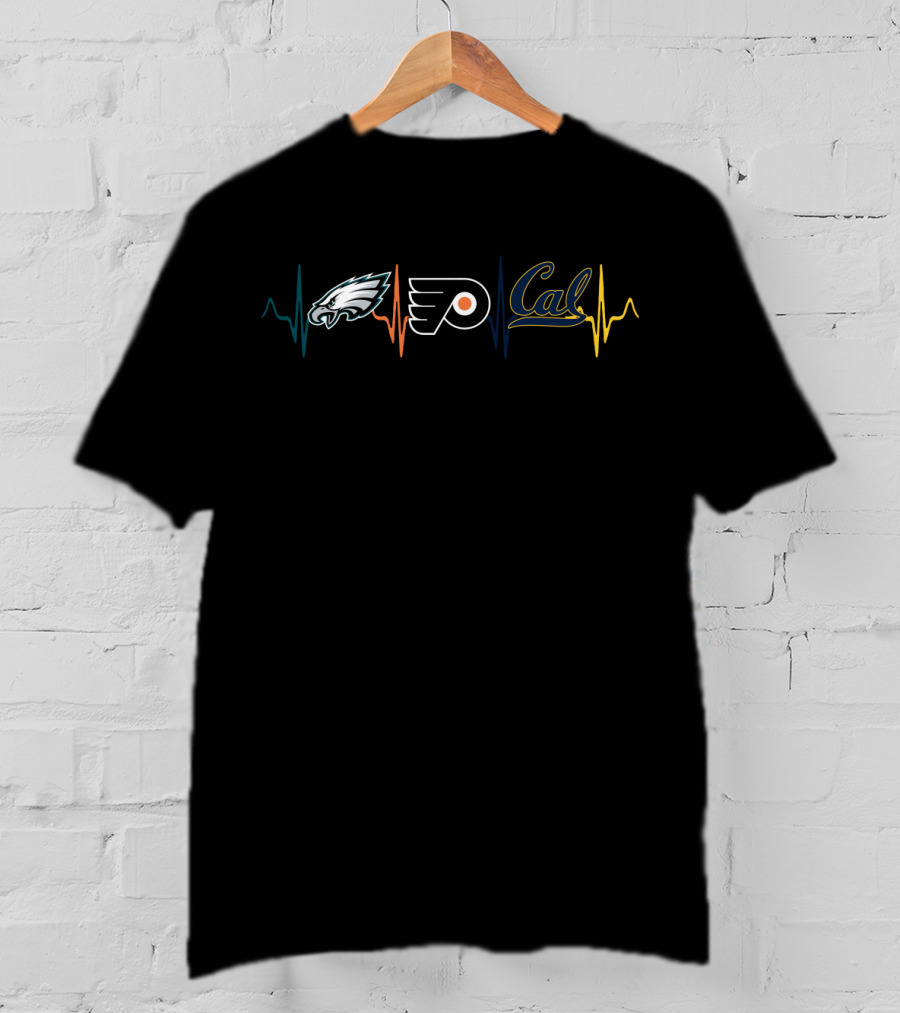 Philadelphia Eagles Flyers Cal Heartbeat Cgb T-Shirt