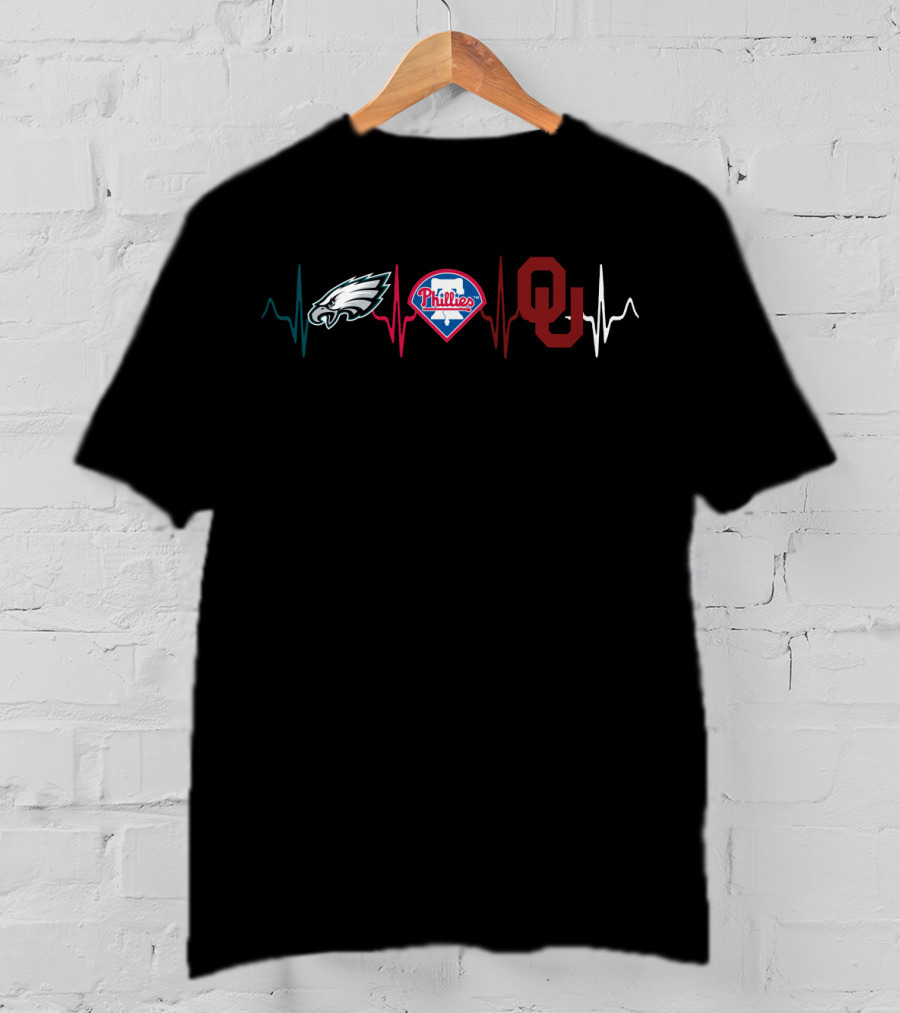 Eagles Phillies Oklahoma Heartbeat Os T-Shirt