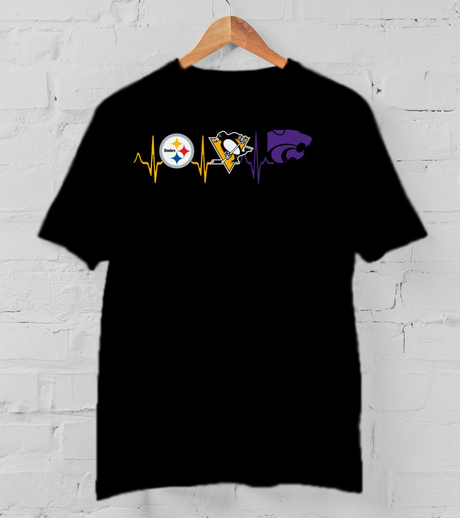 Steelers Penguins Ksw Heartbeat T-Shirt
