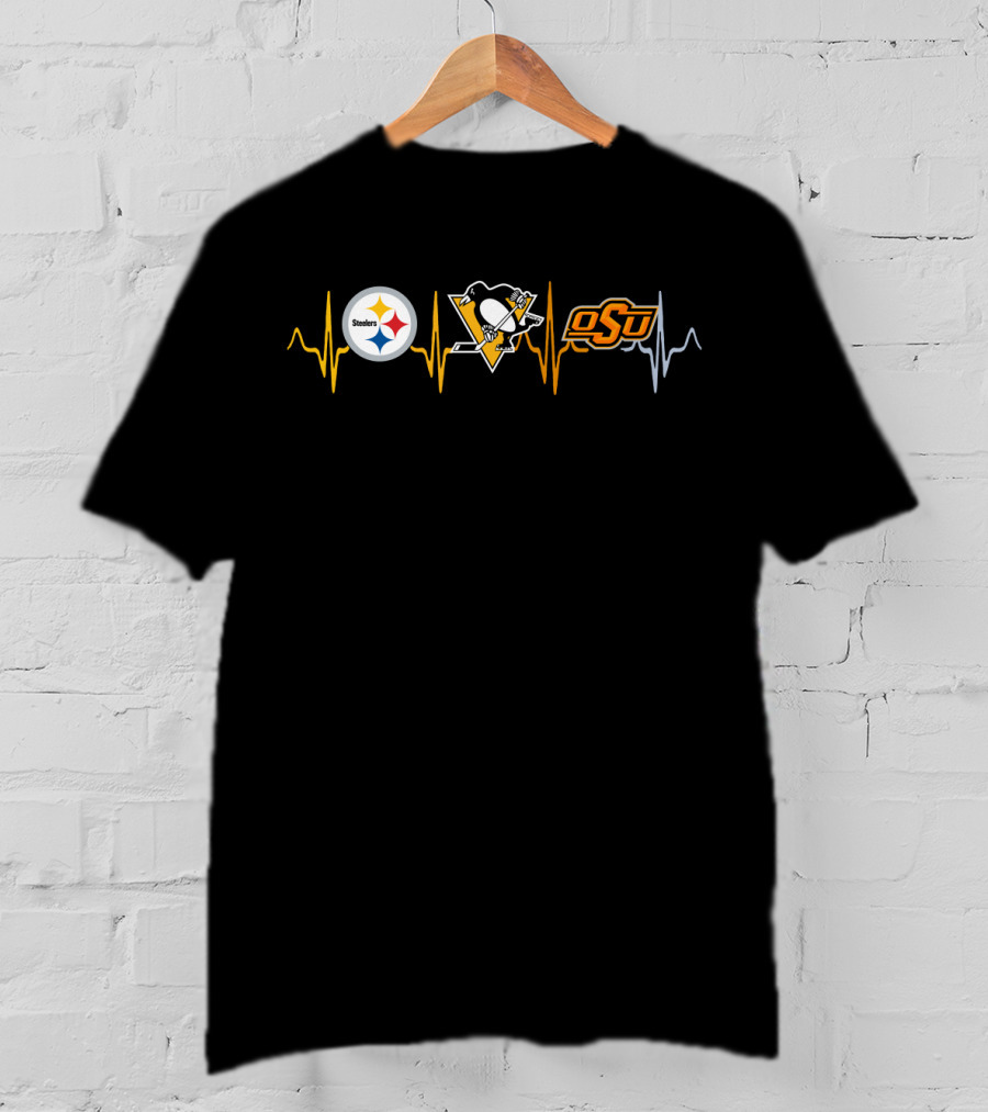 Steelers Penguins Osu Heartbeat T-Shirt