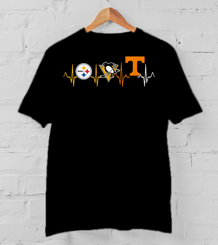 Steelers Penguins Volunteers Heartbeat T-Shirt