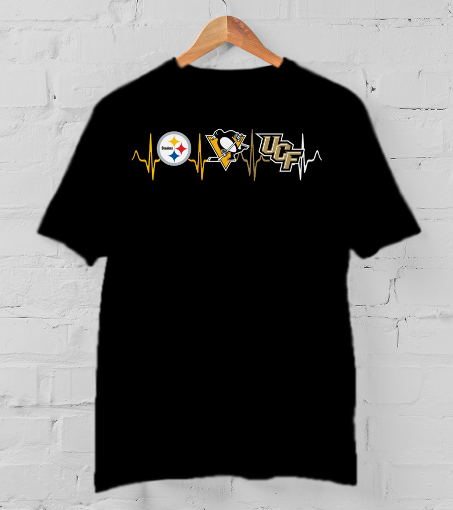 Steelers Penguins Ucf Heartbeat T-Shirt