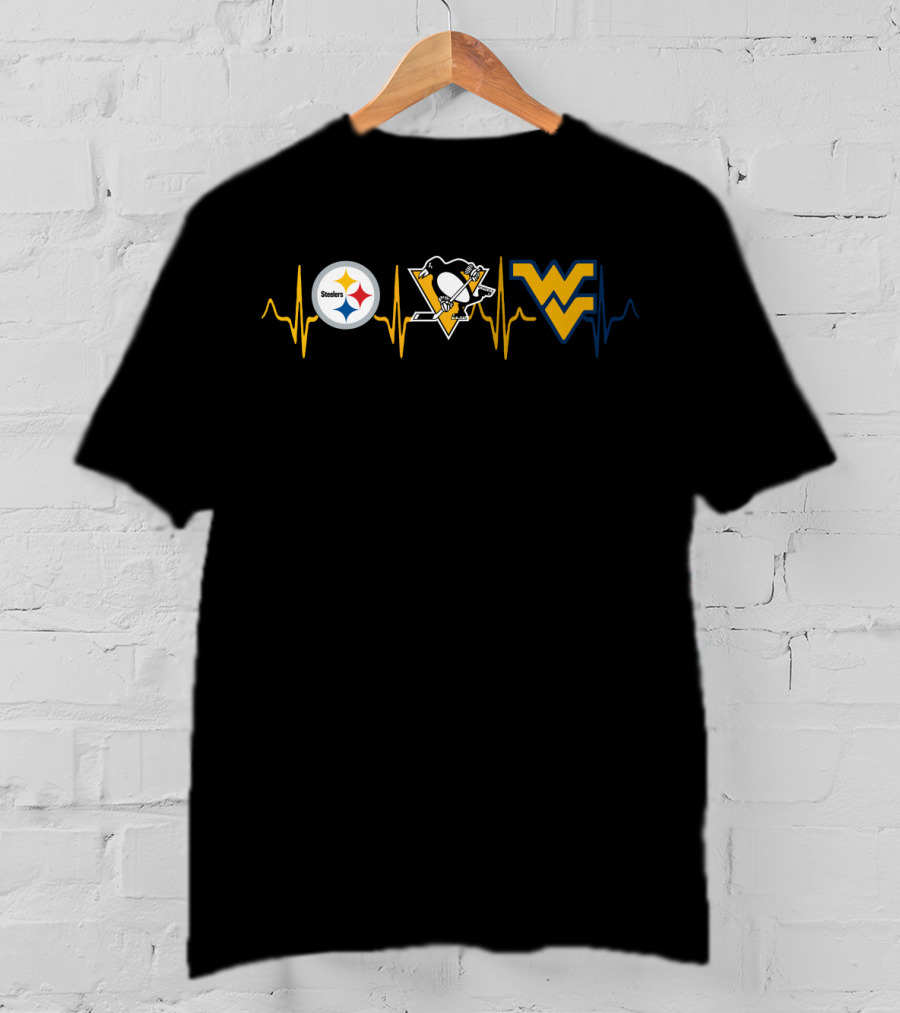 Steelers Penguins Wvm Heartbeat T-Shirt
