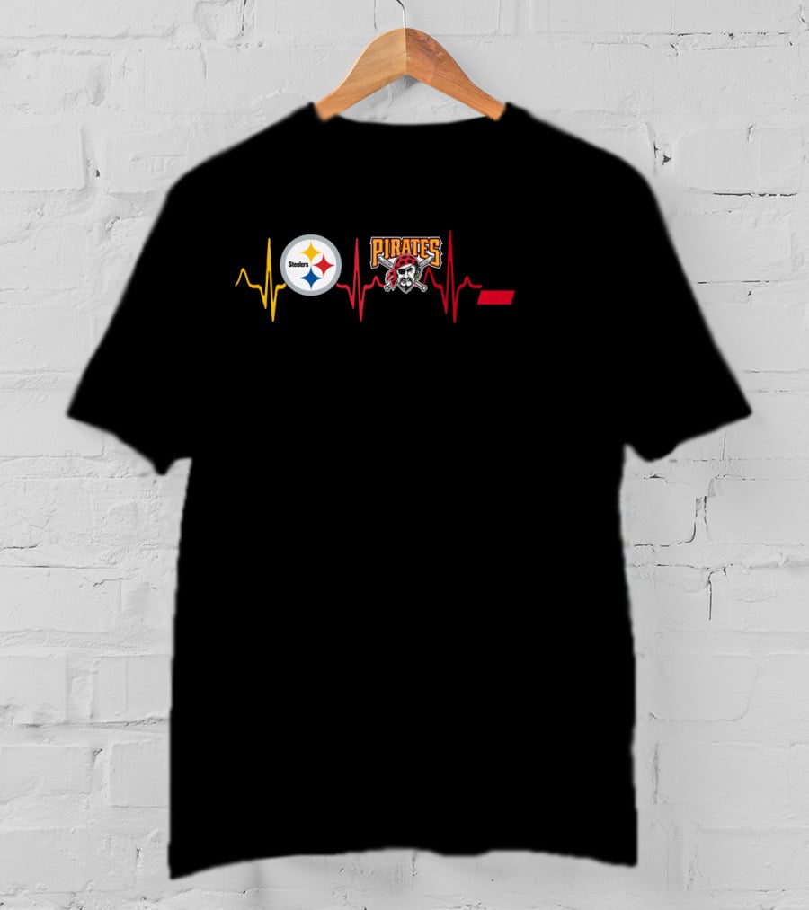 Steelers Pirates Cincinnati Bearcats Heartbeat T-Shirt