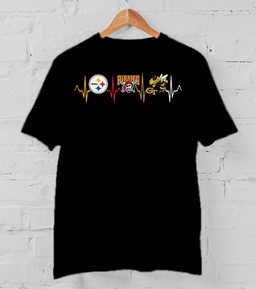 Steelers Pirates Gt Heartbeat T-Shirt