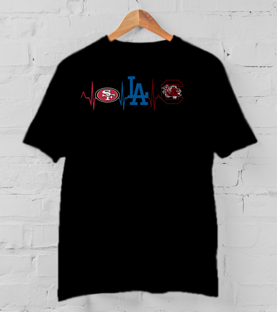 49ers La Dodgers South Carolina Gamecocks Love T-Shirt