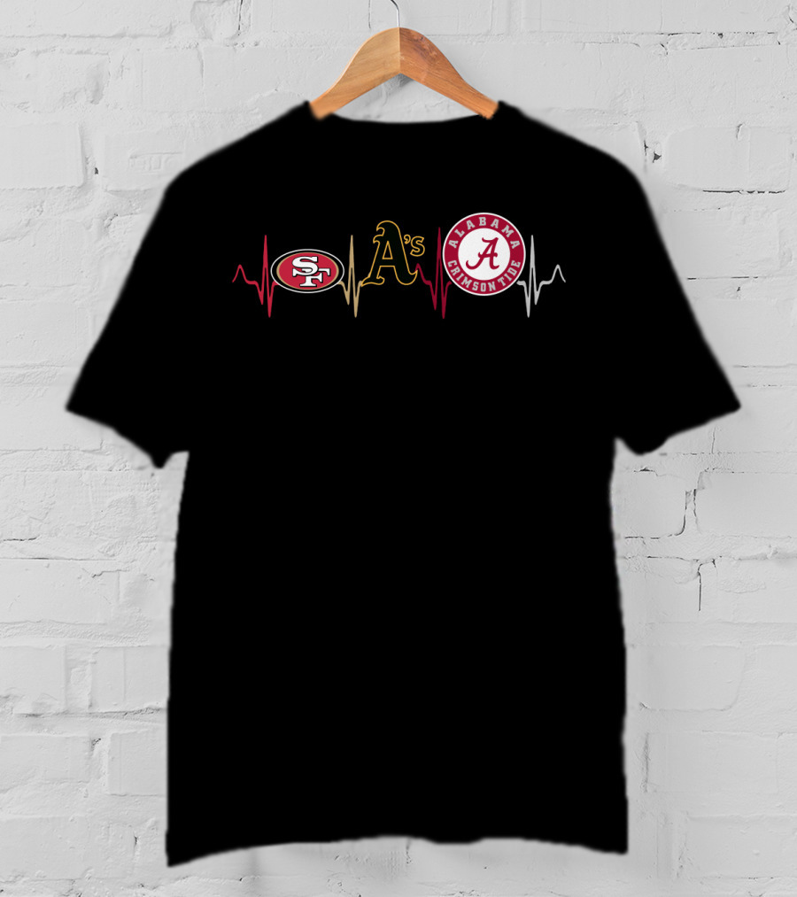 Love 49ers Athletics Alabama Crimson Tide Pulse T-Shirt