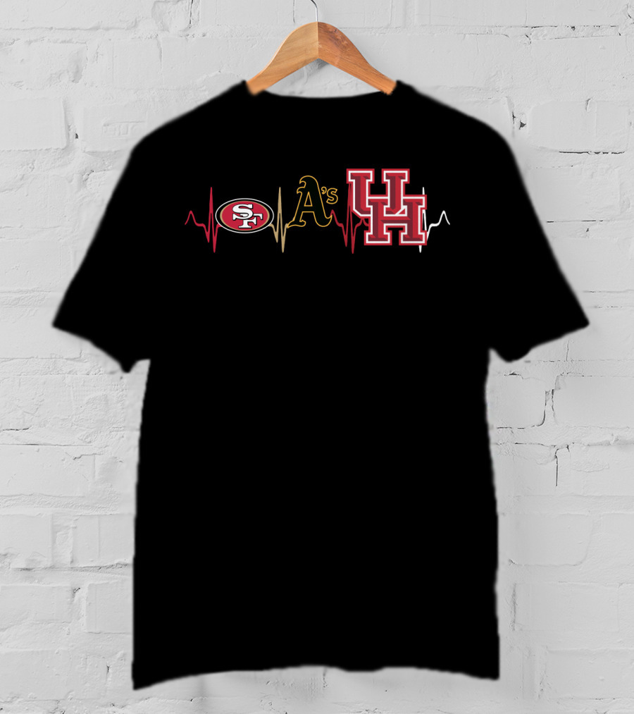 Love 49ers A's Uh Sports Pulse T-Shirt