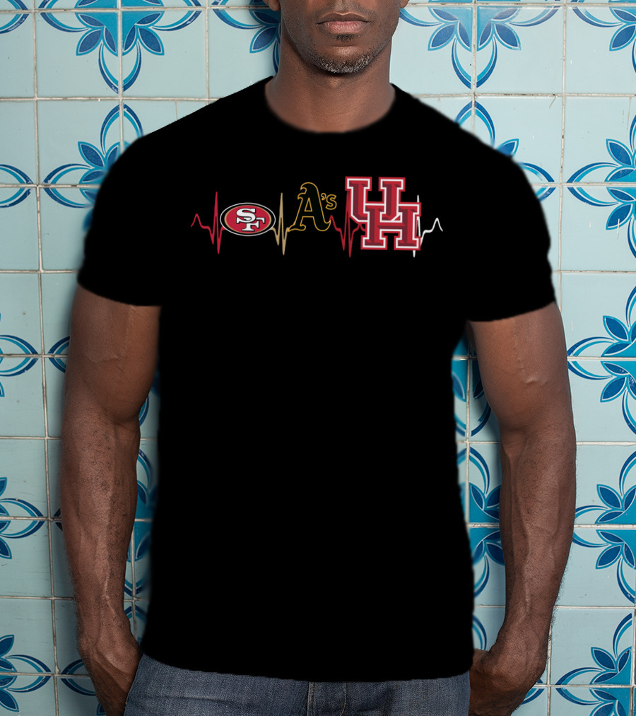 Love 49ers A's Uh Sports Pulse T-Shirt