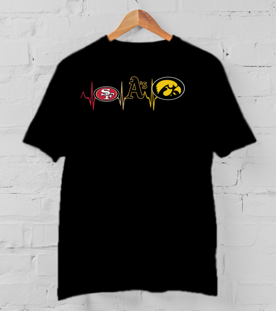 49ers Athletics Ihawkeyes Heartbeat T-Shirt