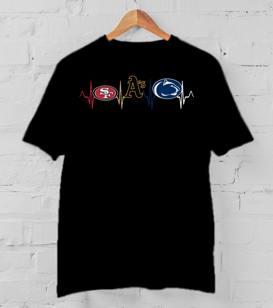 49ers A's Penn State Heartbeat Athletics T-Shirt
