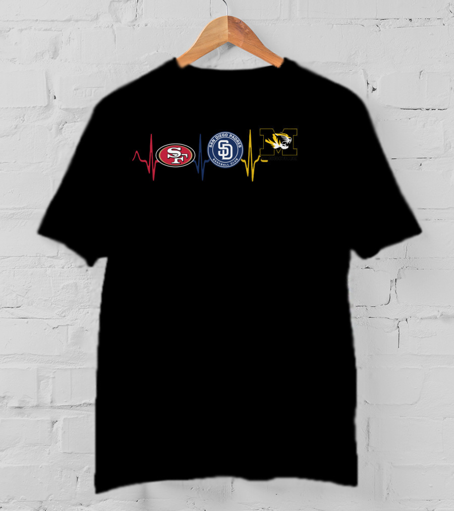 Love 49ers Padres Missouri Tigers Mti T-Shirt