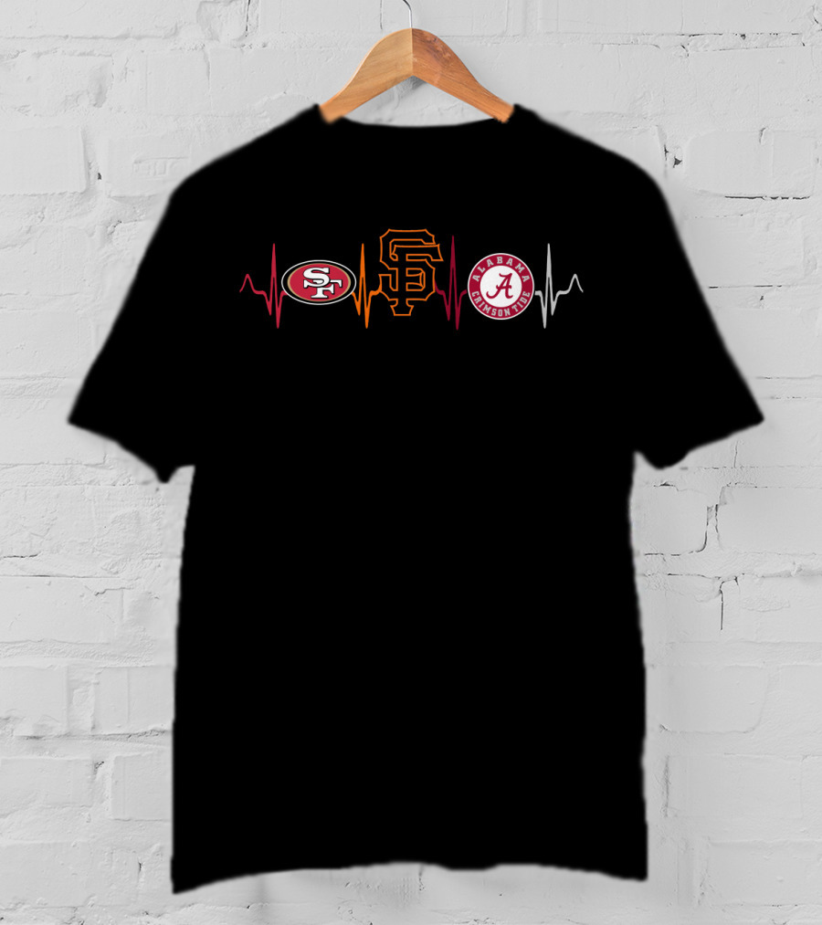 Love 49ers Giants Alabama With Act T-Shirt