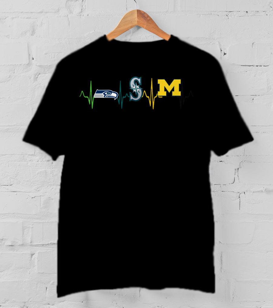 Seahawks Mariners Michigan Pulse T-Shirt