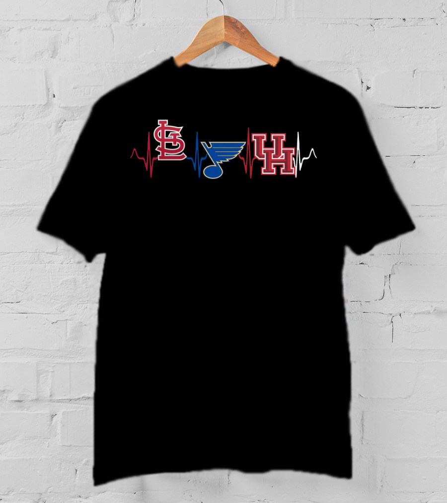 Love St. Louis Cardinals Blues Uh Connection T-Shirt