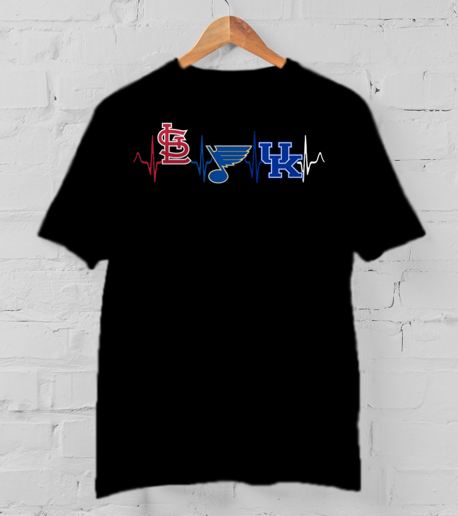 Stcardinals Blues Kw Heartbeat T-Shirt