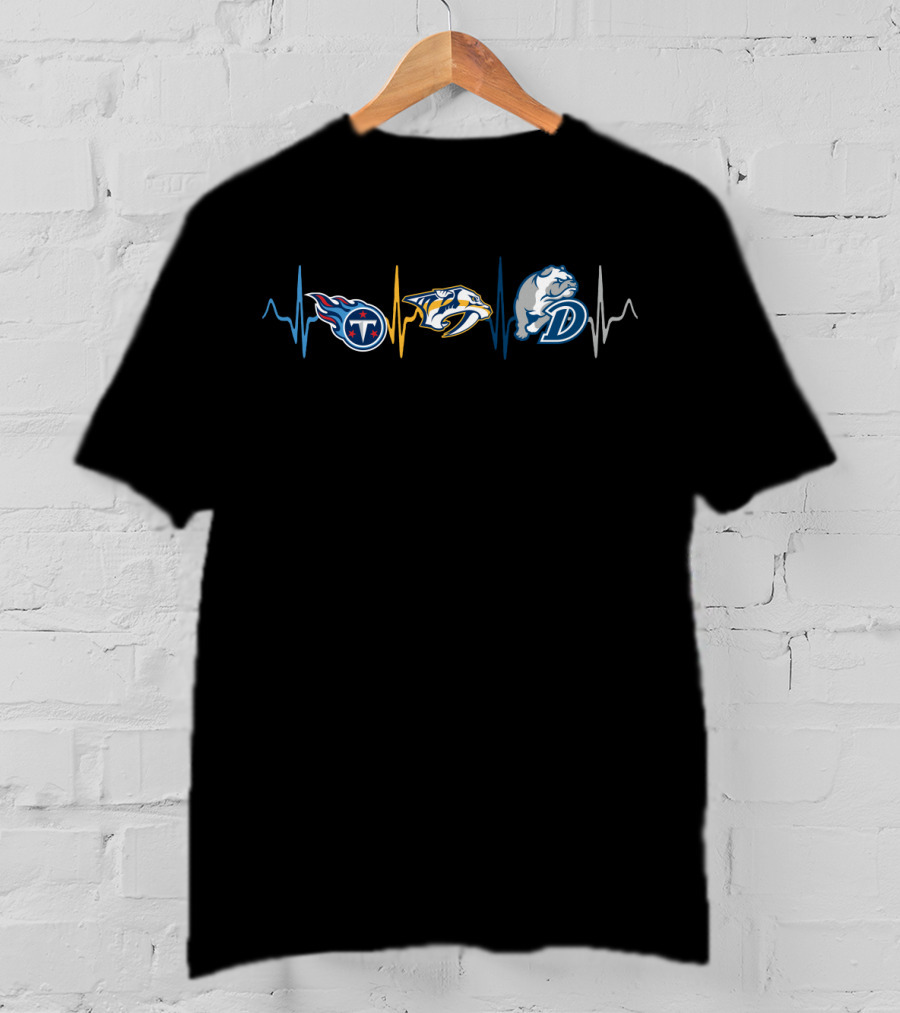 Titans Predators Db Heartbeat Icons T-Shirt