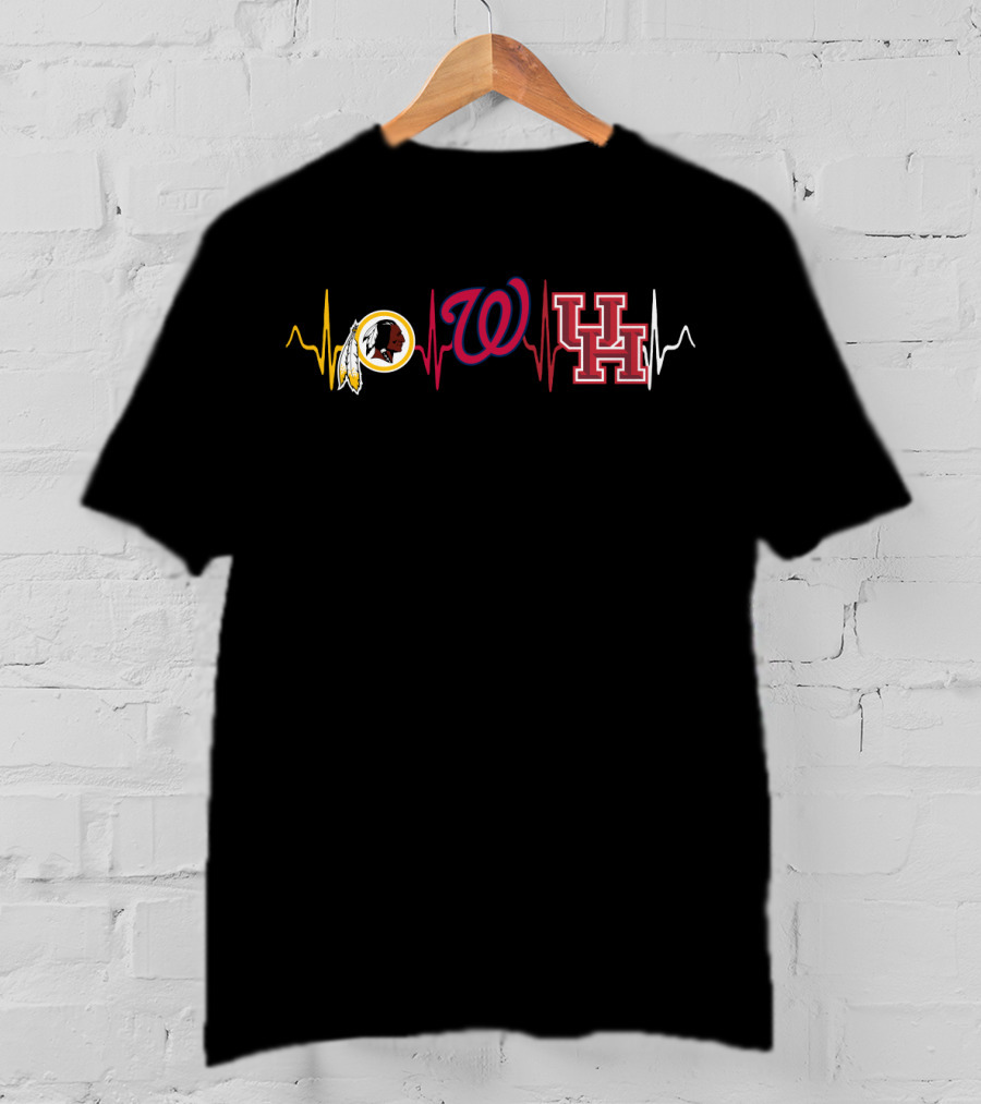 Love Redskins Nationals Heartbeat Hc T-Shirt