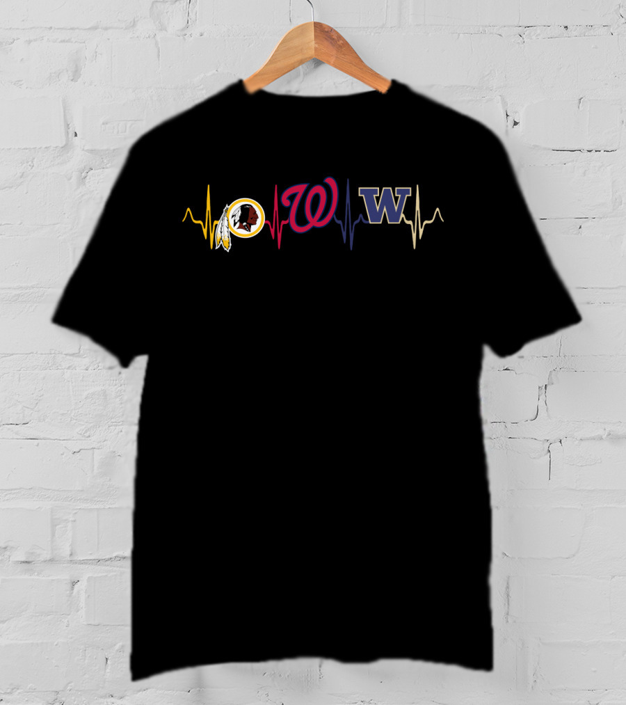 Washington Redskins Nationals Wh Heartbeat Series T-Shirt