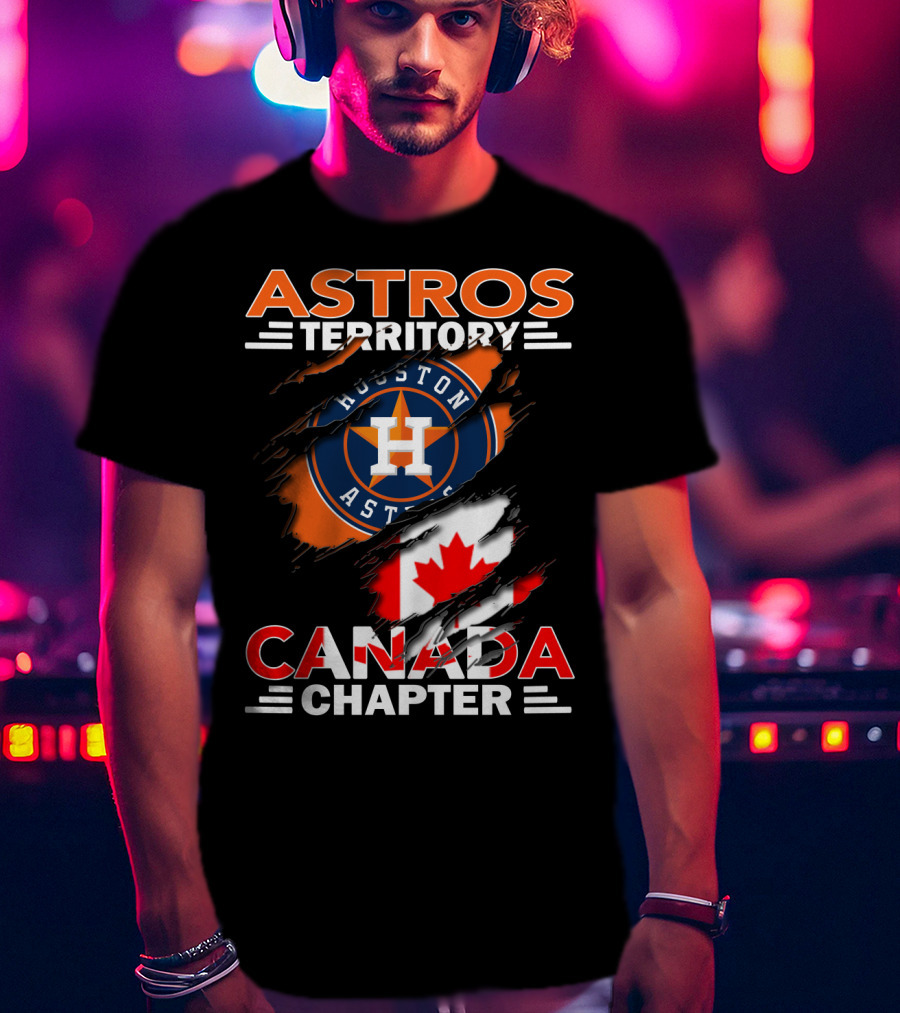 Houston Astros Territory Canada Chapter Flag T-Shirt