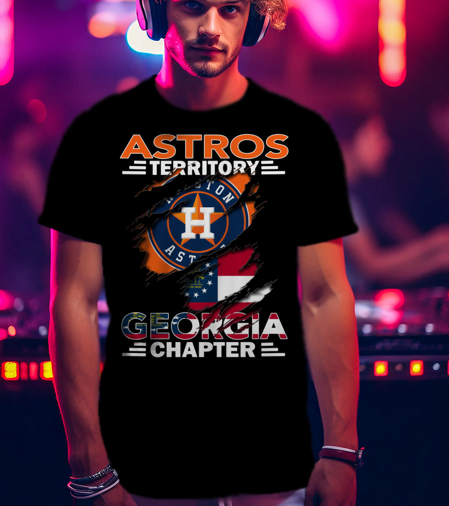 Astros Territory Georgia Chapter Houston Astros Georgia Flag T-Shirt