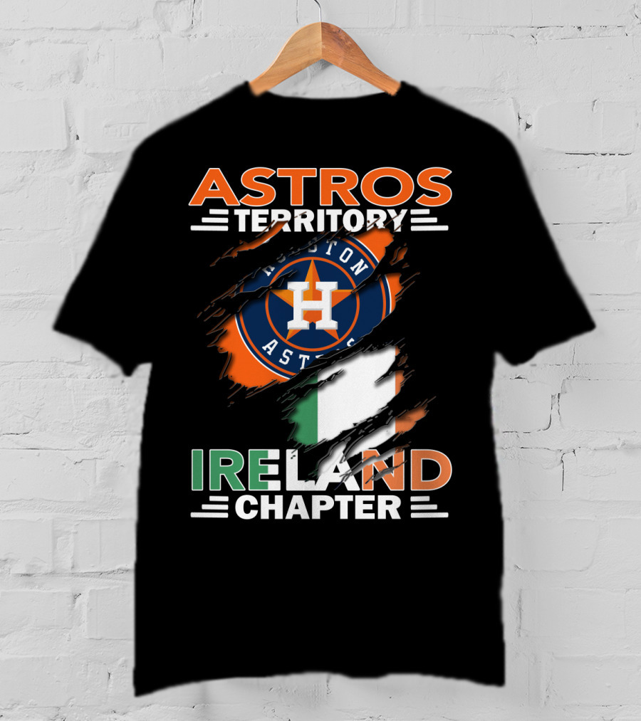 Astros Territory Ireland Chapter Houston Astros Logo Irish Flag T-Shirt