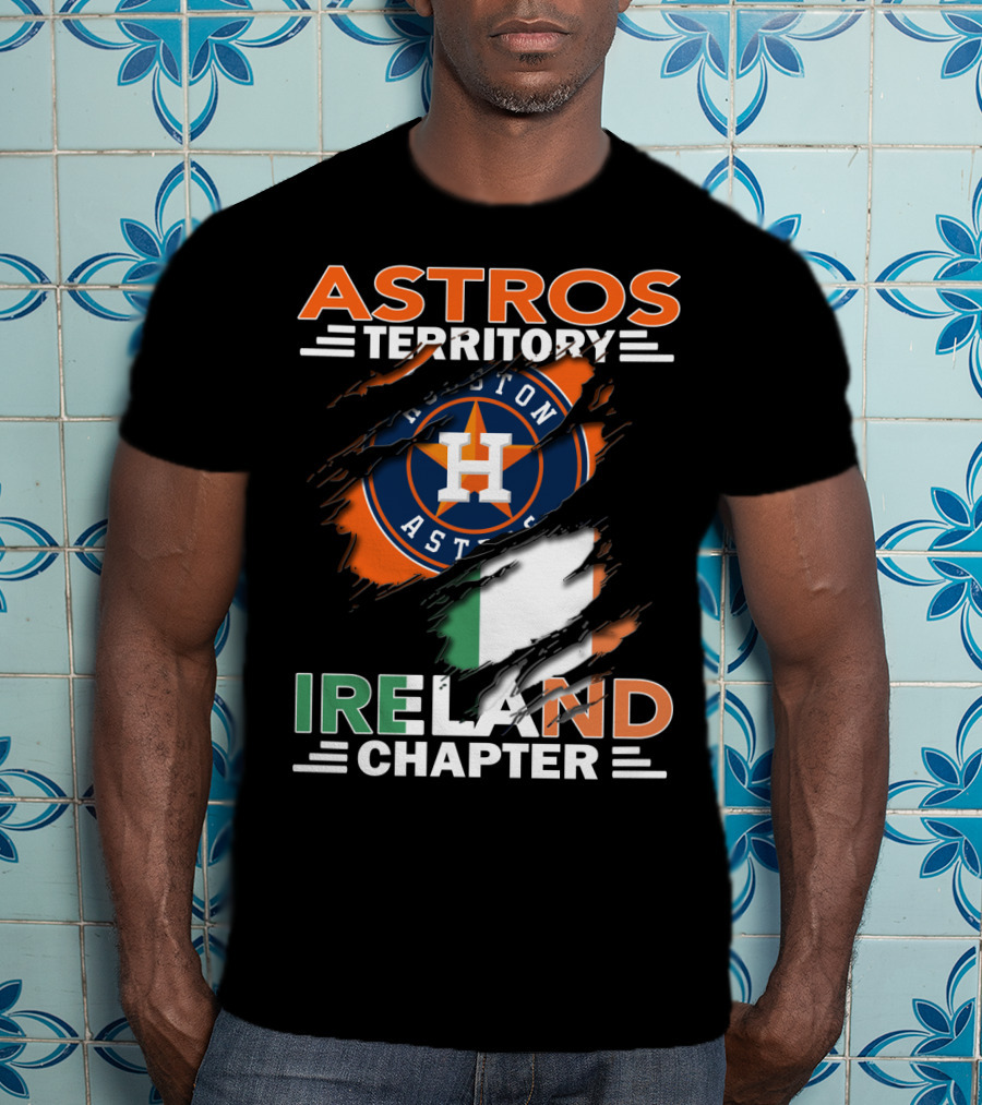 Astros Territory Ireland Chapter Houston Astros Logo Irish Flag T-Shirt