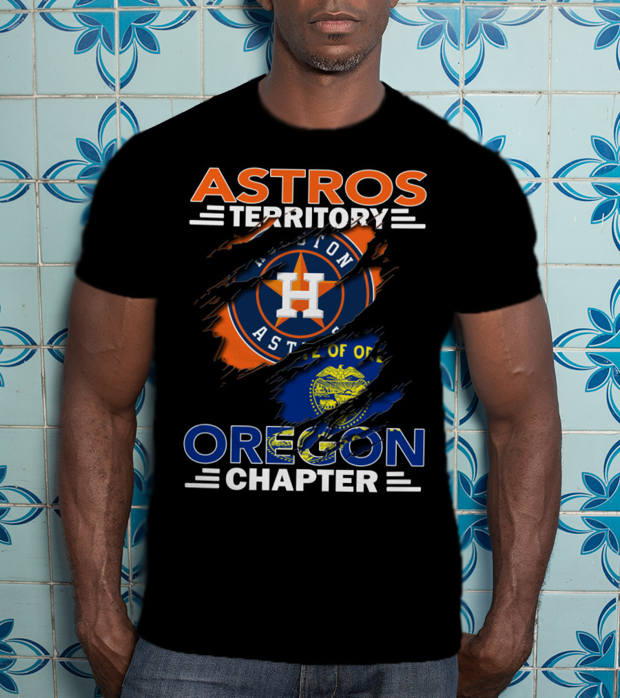 Astros Territory Oregon Chapter Houston Astros State Of Oregon Flag T-Shirt