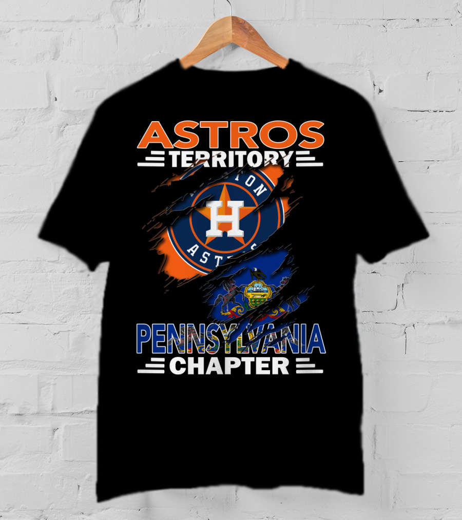 Astros Territory Houston Logo Pennsylvania Chapter Flag T-Shirt