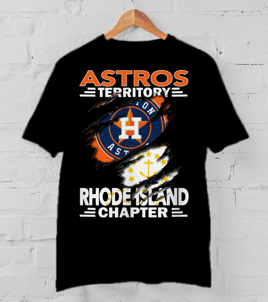 Astros Territory Rhode Island Chapter Houston Baseball Logo Fan Emblem T-Shirt