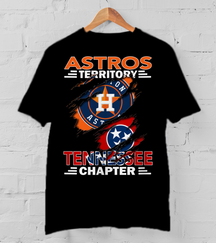 Astros Territory Tennessee Chapter Houston Logo And Tennessee Flag Elements T-Shirt