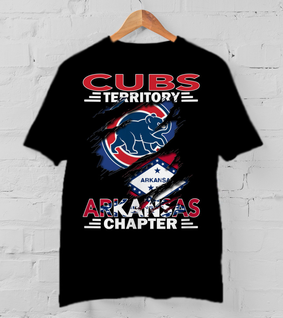 Cubs Territory Arkansas Chapter Logo With Bear And Flag Elements T-Shirt