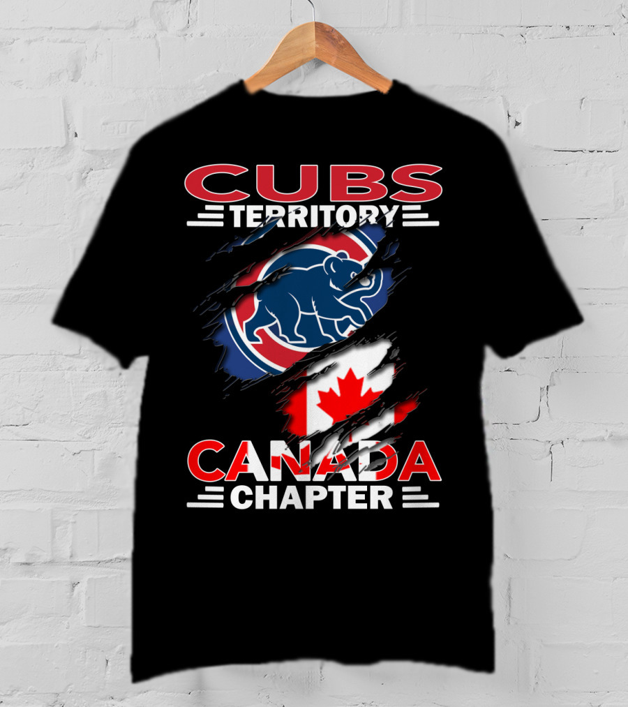 Cubs Territory Canada Chapter Toronto Blue Bear Maple Leaf Emblem T-Shirt