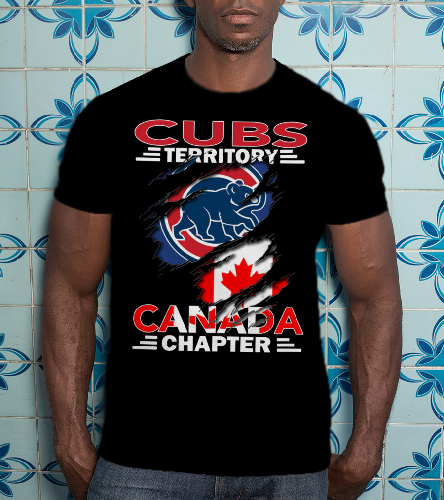 Cubs Territory Canada Chapter Toronto Blue Bear Maple Leaf Emblem T-Shirt