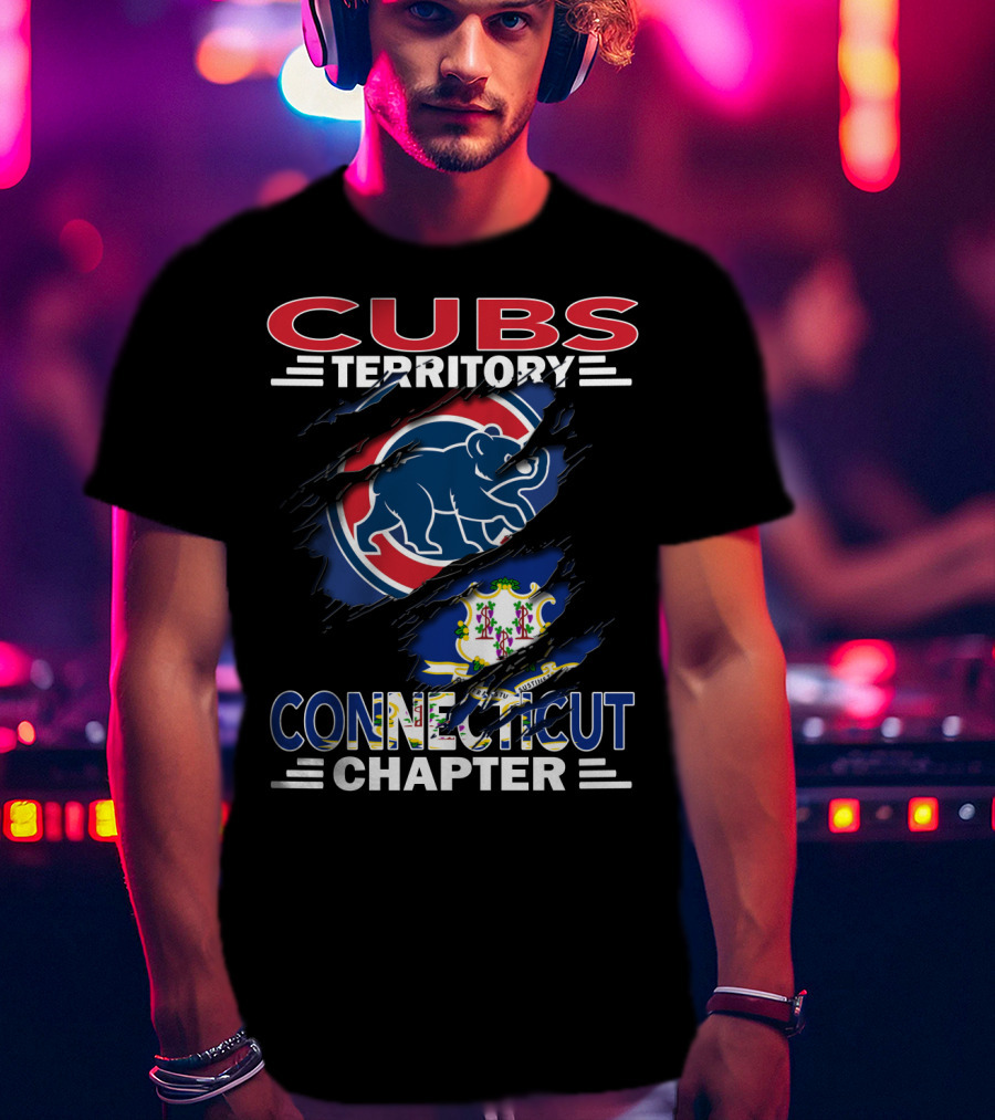 Cubs Territory Connecticut Chapter Connecticut State Flag And Cubs T-Shirt