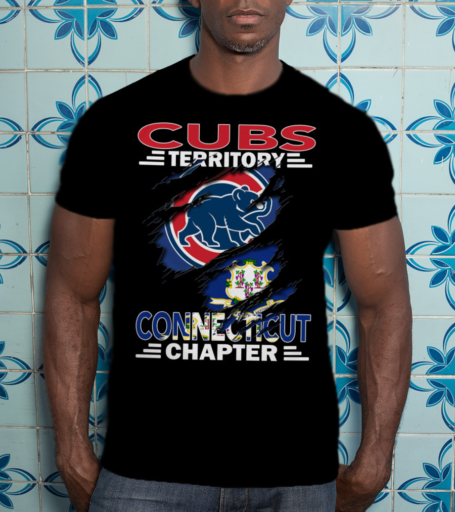 Cubs Territory Connecticut Chapter Connecticut State Flag And Cubs T-Shirt