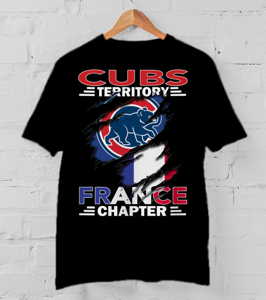 Cubs Territory France Chapter Logo With French Flag And Cubs Emblem T-Shirt