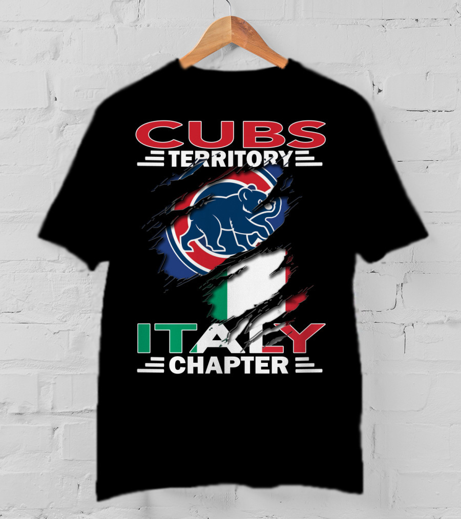 Cubs Territory Italy Chapter Flag And Bear T-Shirt