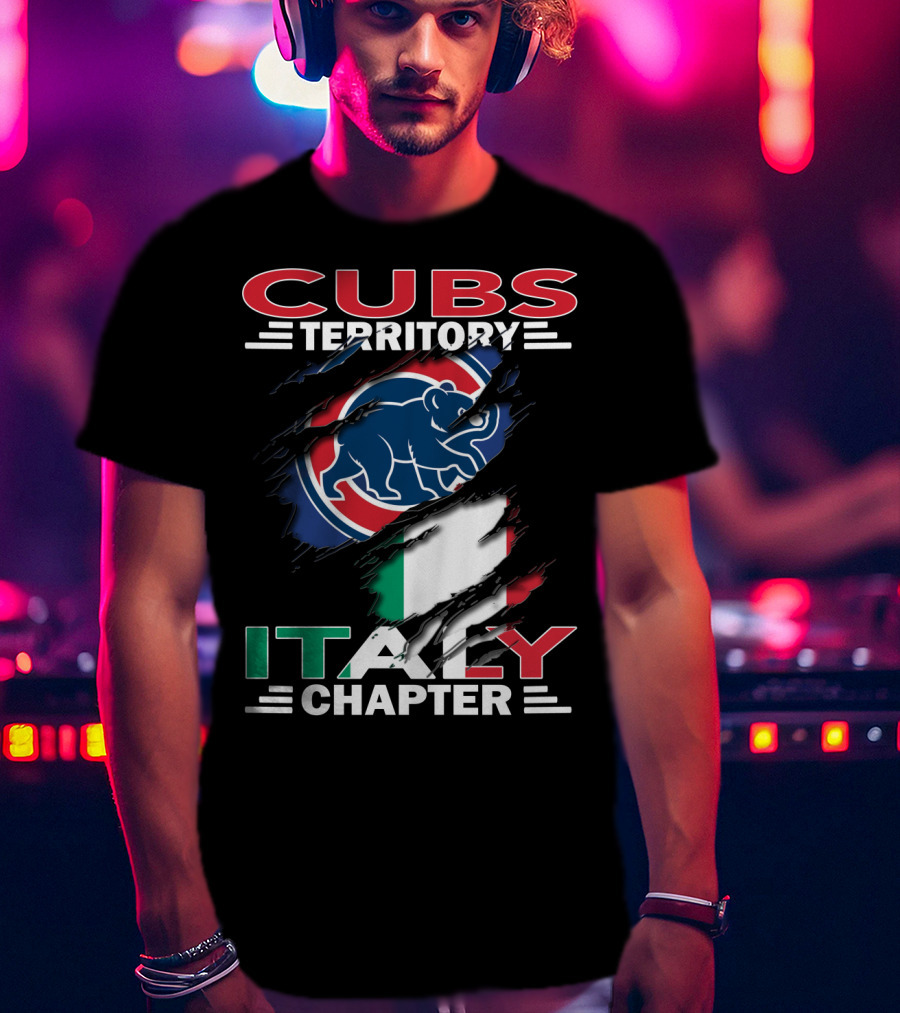 Cubs Territory Italy Chapter Flag And Bear T-Shirt