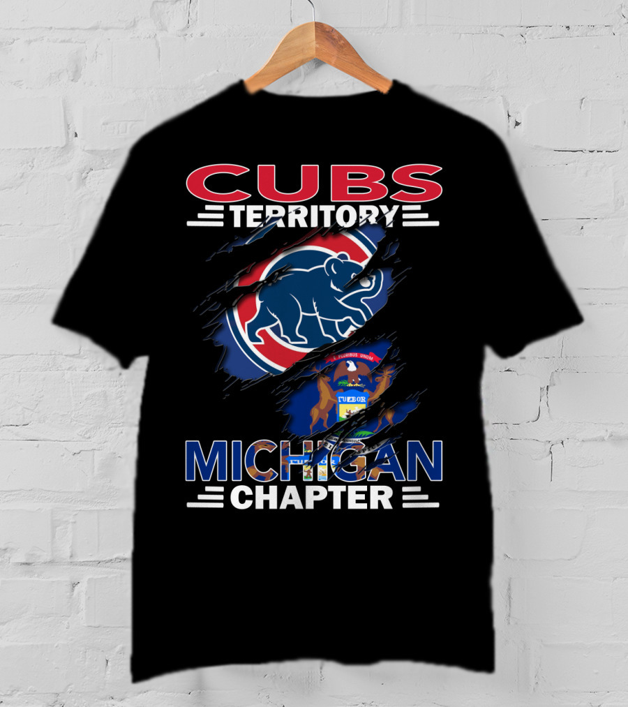 Cubs Territory Michigan Chapter Chicago Bears Michigan Fans T-Shirt