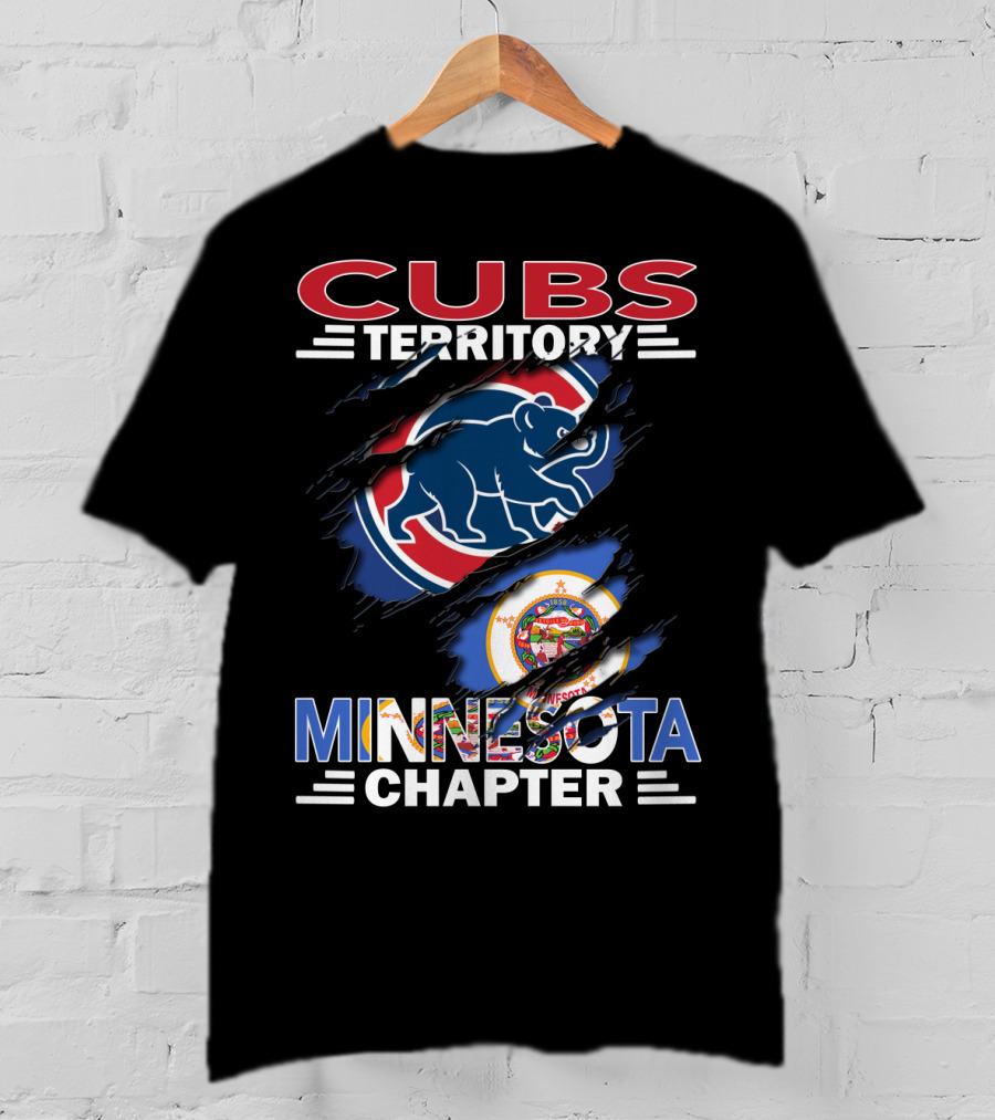 Cubs Territory Minnesota Chapter State Emblem And Sports Bear T-Shirt