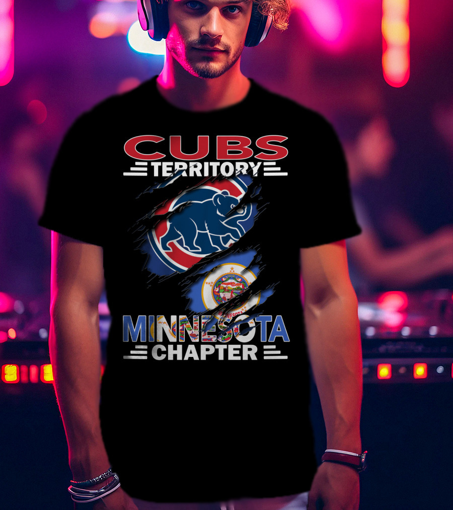 Cubs Territory Minnesota Chapter State Emblem And Sports Bear T-Shirt